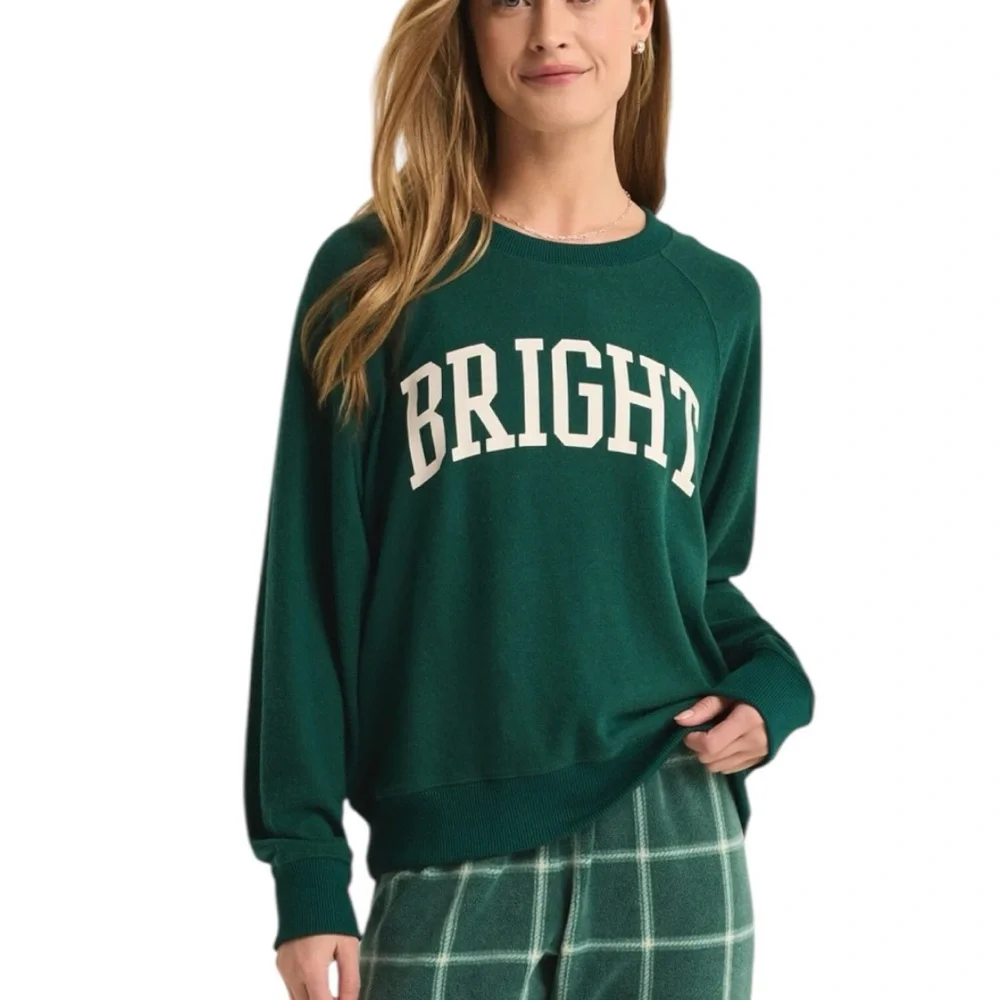 NWT Z Supply Cassie Bright Holiday Pullover Long Sleeve Top Size XS - Picture 1 of 6